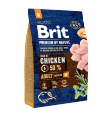 BRIT Premium by Nature Adult M Chicken - dry dog food - 3 kg