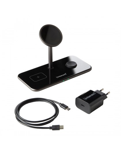 Intenso MB13 Headphones, Smartphone, Smartwatch Black USB Wireless charging Fast charging Indoor