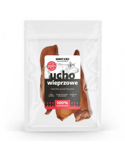 UNISZKI Pig ear - treat for dogs - 2 pieces