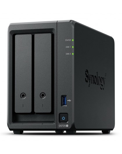 Synology DiskStation DS725+ NAS/storage server Ryzen Embedded R1600 4 GB DDR4 0 TB Black