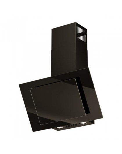 Vertical Eco Duo Glass Wall-mounted chimney hood Black