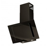 Vertical Eco Duo Glass Wall-mounted chimney hood Black