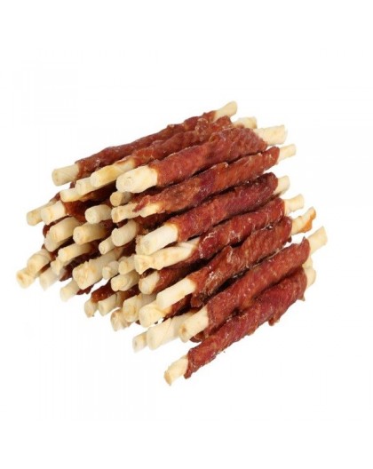 HILTON Duck wrap white rawhide stick - dog chew - 500g