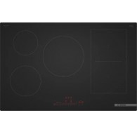 Варочная панель Bosch Serie 6 PVW81CHB1E, черная, встраиваемая, 80 см, индукционная варочная панель, 5 зон.
