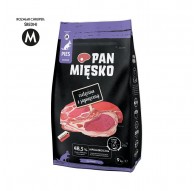 PAN MIĘSKO Veal with Lamb Senior Crunchy M - Dry Dog Food - 9kg