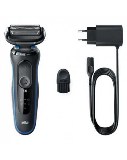 Braun 51-B1000s, Foil shaver, Black, Blue, Power, AC/Battery, Lithium-Ion (Li-Ion), 50 min