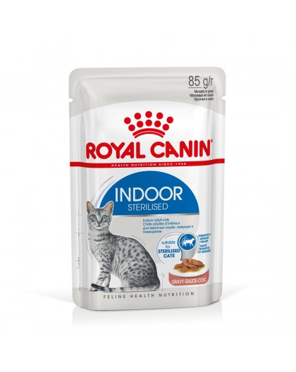 ROYAL CANIN Indoor Sterilized - Wet food for adult cats - Chunks in sauce 12x85 g