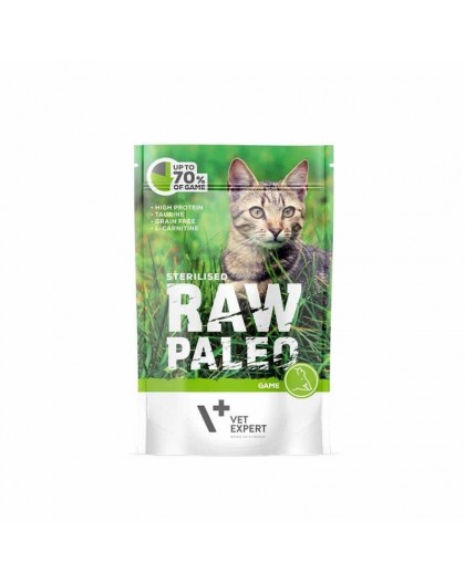 RAW PALEO Adult Cat Sterilised Game - wet cat food - 100 g