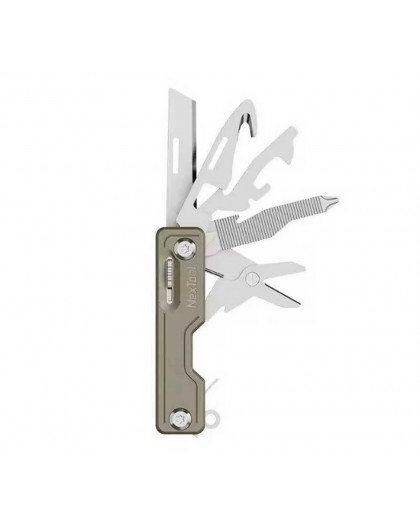 NexTool NE20100 10-in-1 multi-tool knife, khaki