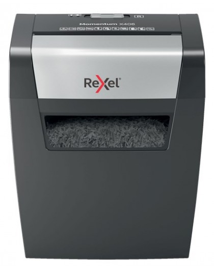 Rexel Momentum X406 paper shredder Particle-cut shredding Blue, Grey
