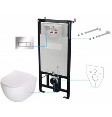 6-in-1 concealed toilet set
