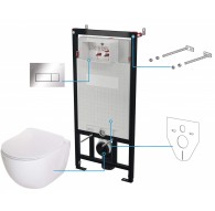 6-in-1 concealed toilet set