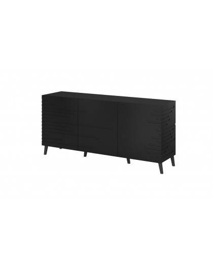 Nova chest of drawers 155x40x72 Black Mat