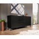 Nova chest of drawers 155x40x72 Black Mat