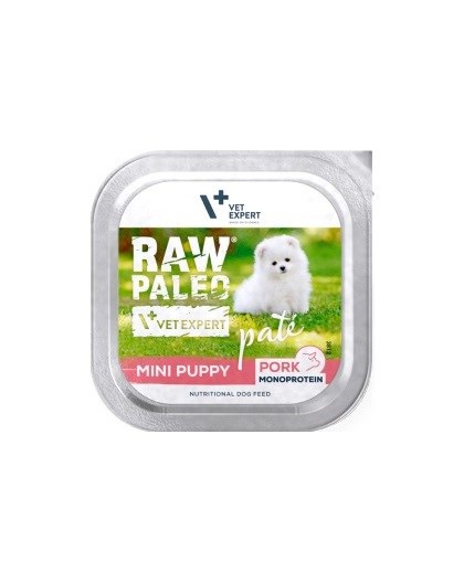 RAW PALEO Pâte Mini Puppy Pork - wet dog food - 150g