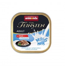 ANIMONDA Vom Feinsten Adult Milkies with Beef in Milk Sauce - Wet Cat Food - 100g