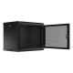 WALL-HUNG RACK CABINET 19" 9U 600X450 BLACK PERFORATED DOOR LANBERG (FLAT PACK)