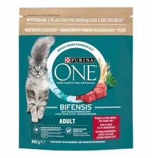 PURINA One Bifensis Adult Beef - dry cat food - 800 g