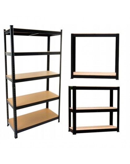 Topeshop REGAŁ P9030 CZARNY garden tool storage rack Freestanding Galvanized steel, MDF