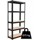 Topeshop REGAŁ P9030 CZARNY garden tool storage rack Freestanding Galvanized steel, MDF