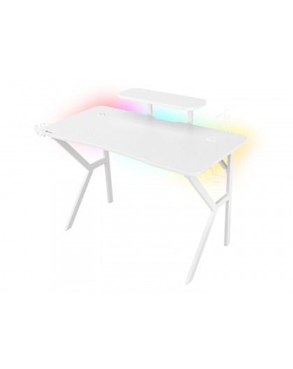 Genesis Gaming Tisch HOLM 320 RGB weiĂź (120cm x 75cm)