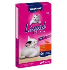 VITAKRAFT Liquid Snack Duck - cat treats - 6 x 15g