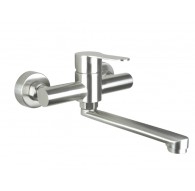 Wall-mounted washbasin mixer