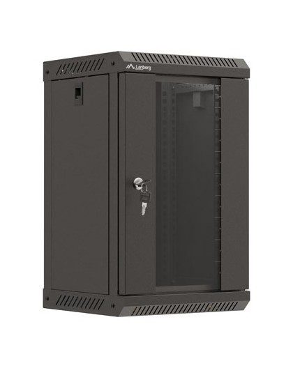 Lanberg WF11-3309-10B rack cabinet 9U Wall mounted rack Black