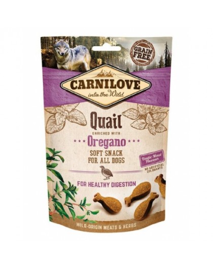 CARNILOVE Semi-Moist Snack Quail & Oregano - Dog treat with quail and oregano - 200 g