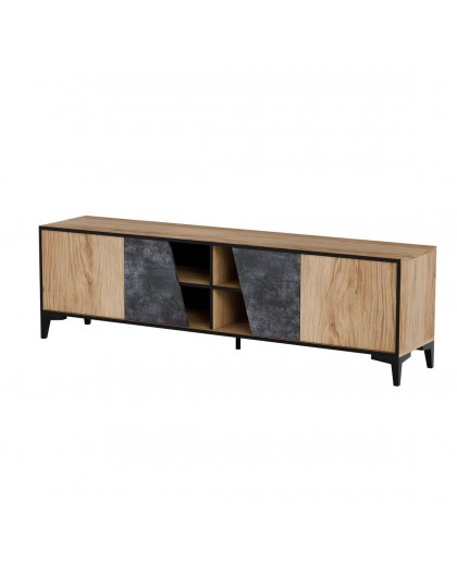 Cama 4D RTV cabinet OVO 180x38xH53 oak/concrete