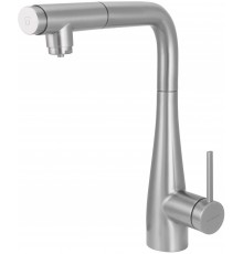 Kitchen faucet with water filter connection with pull-out spout