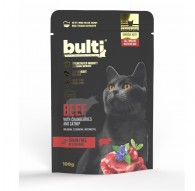 BULTI Superfoods Beef with cranberries and catnip - wet cat food - 100g