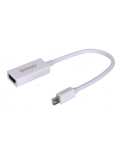 Savio CL-57 video cable adapter 0.2 m Mini DisplayPort HDMI Type A (Standard) White