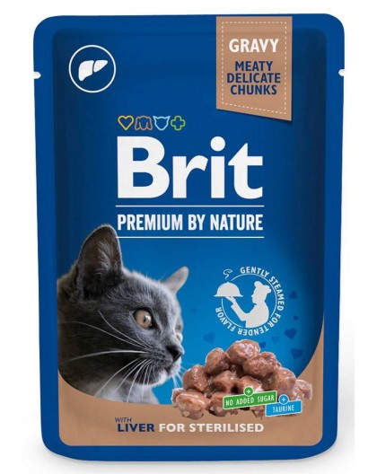 BRIT Premium Cat Liver Sterilised - wet cat food - 100g