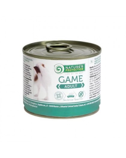 NATURE'S PROTECTION Adult Game - wet dog food - 200 g