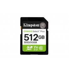 Kingston Technology 512GB SDXC Canvas Select Plus Gen3 150MB/s C10 UHS-I U3 V30