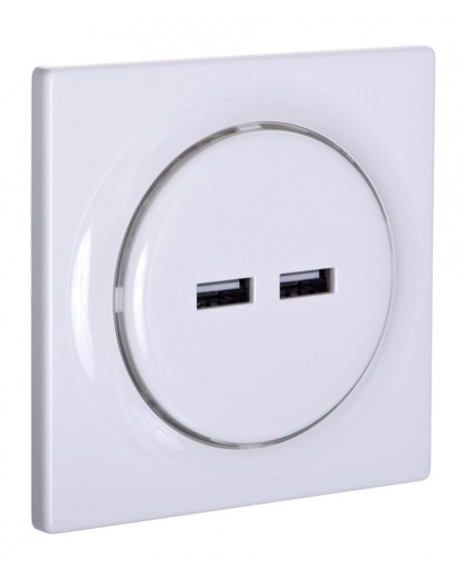 Fibaro Walli N socket-outlet 2x USB White