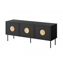 RTV cabinet PALAZZO 150x42x60 black + oak craft