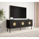 RTV cabinet PALAZZO 150x42x60 black + oak craft