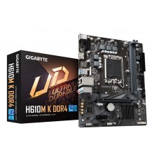 GIGABYTE H610M K DDR4 Motherboard - Supports Intel Core 14th Gen CPUs, 3+1+1 Phases Hybrid Power Design, up to 3200MHz DDR4, 1xP