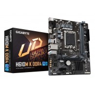 Материнская плата GIGABYTE H610M K DDR4 - поддержка процессоров Intel Core 14-го поколения, гибридный конструктив с 3+1+1 фазами