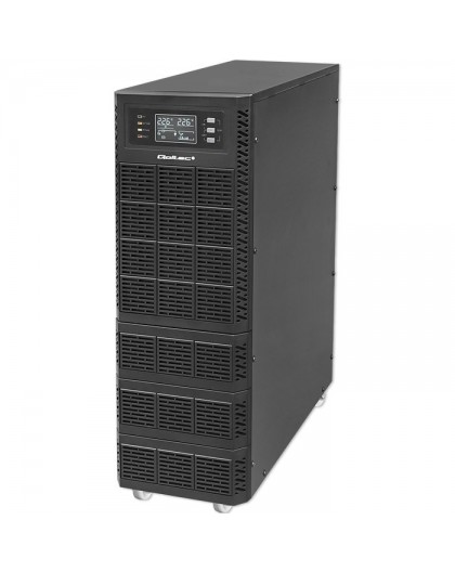 Qoltec Uninterruptible Power Supply (UPS) | 10kVA | 10000W | Power Factor 1.0 | LCD | EPO | USB | Online