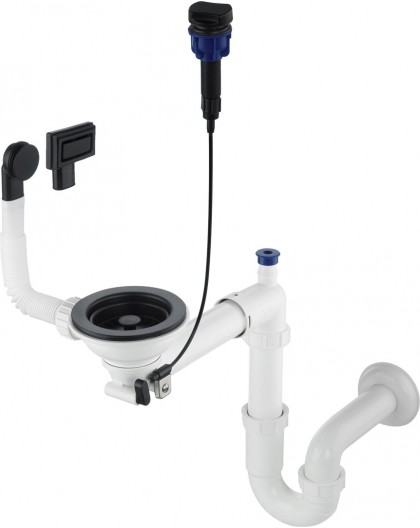 Siphon for 1-bowl granite sink - Space-Saver