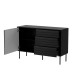 Cama CORTINA 1D3S chest of drawers 120x40x81 black