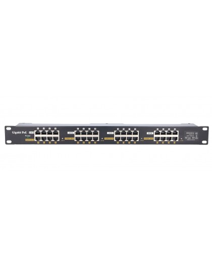 Extralink Gigabit PoE Injector 16 Port 16x 1000Mb/s RJ45, Rackmount