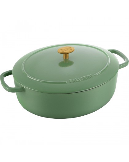 BALLARINI BELLAMONTE Oval cast iron pot 4.5 ltr, green