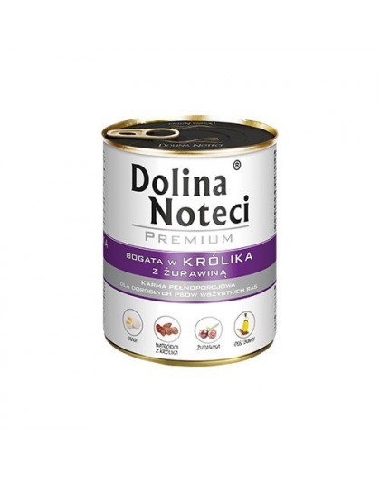 DOLINA NOTECI Premium Rich in rabbit with cranberries - Wet dog food - 800 g