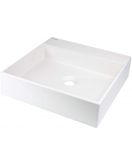 Granite countertop washbasin with space for a tap - 400x400 mm