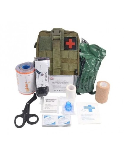 HELBO Depan HEL002 First aid kit with accessories 13 items Green