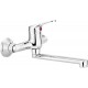 Wall-mounted washbasin mixer